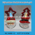 Lámpara colgante de cerámica decorativa de la Navidad con la estatuilla de santa